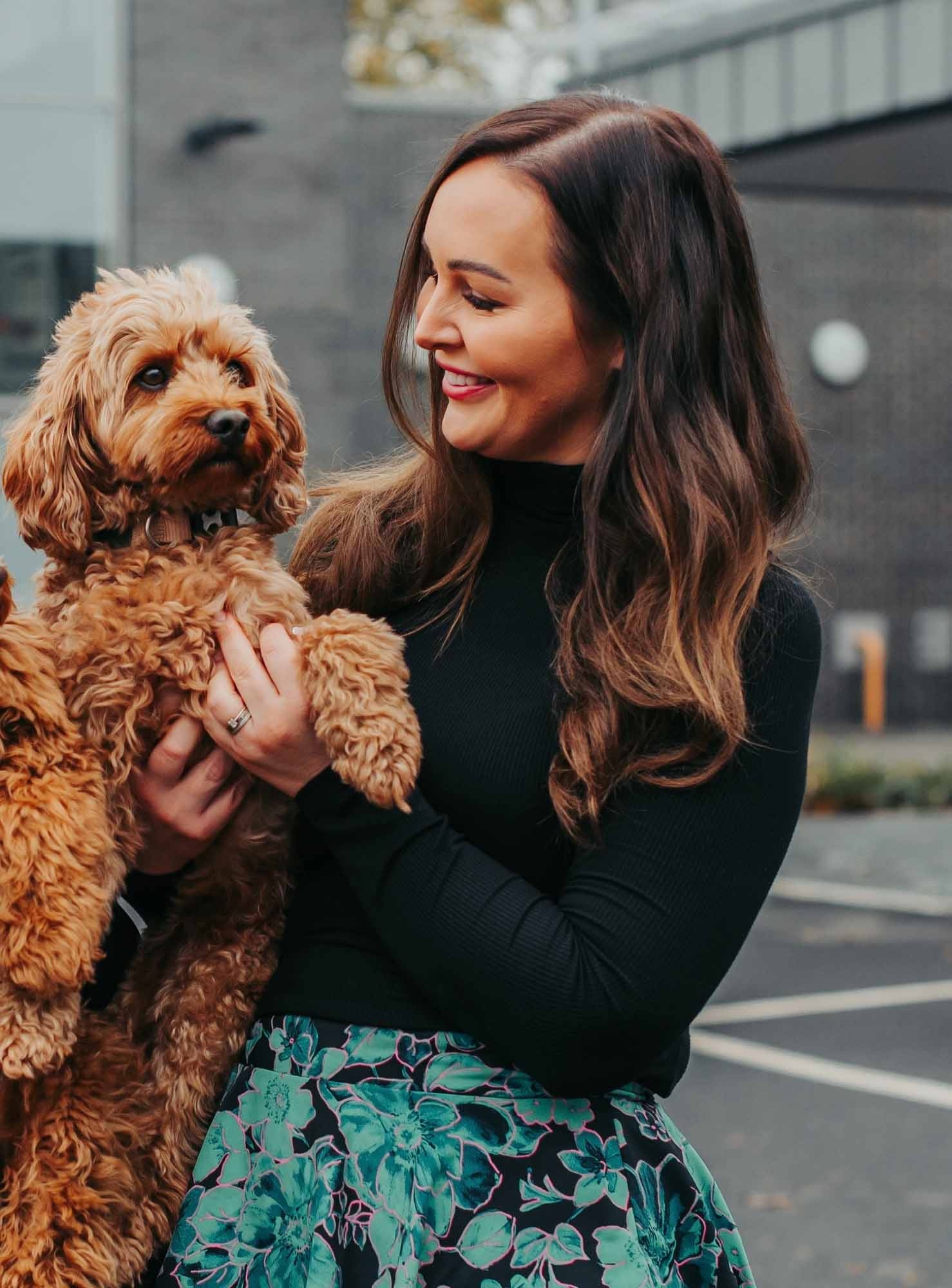 School teacher with a cute dog